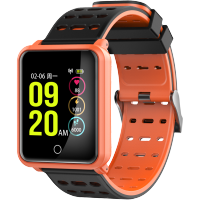 สีส้ม-สมาร์ทวอชแฟชั่น SmartWatchจอสี รุ่น N88 หน้าจอระบบทัชสกรีน ips ความคมชัดสูง มีระบบการวัดก้าวเดิน หรือความดันโลหิต เป็นรีโมทถ่ายรุปได้