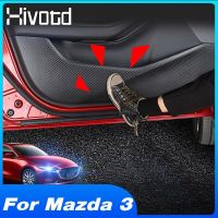 Hivotd For Mazda 3 Bp 2022 2021 2020 2019 Accessories Car Door Anti-Kick Pad Carbon Fiber Film Sticker Interior Cover Protector