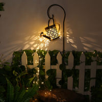 Solar Watering Can Lamp Hollow Kettle Shower Light Outdoor Yard Landscape Decor Lighting Lamp Waterfall String for Patio Yard