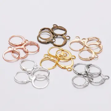 50pcs/lot Gold Silver French Lever Earring Hooks Wire Settings