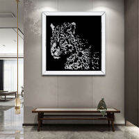 ARTLOGE 40/60/80cm กระจกตกแต่งผนัง Leopard Pattern Crushed Diamond Wall Art Mirror กรอบกระจก