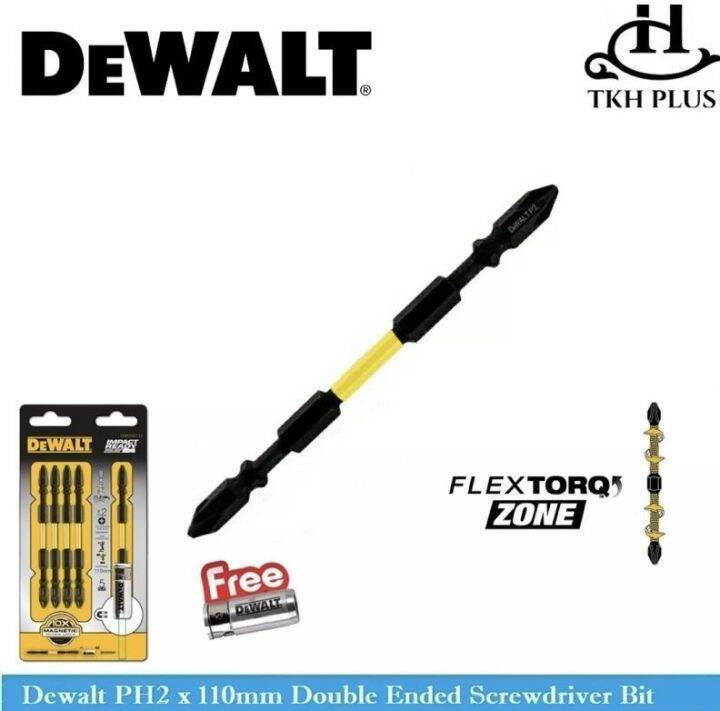 [100 ORIGINAL] DEWALT DOUBLE ENDED SCREWDRIVER BIT PH2 110MM