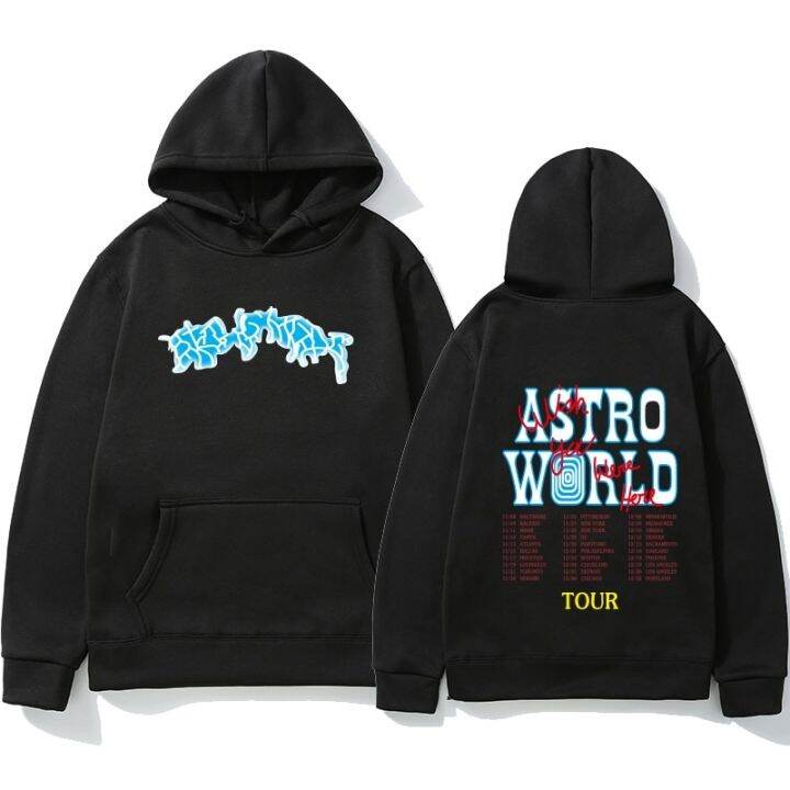 ₪ TRAVIS SCOTT ASTROWORLD WISH YOU WERE HERE HOODIES Fashion Letter ASTROWORLD  HOODIE Streetwear Man Woman Pullover Sweatshirt | Lazada PH