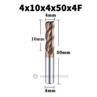 เครื่องกัดหยาบแบบแข็งคาร์ไบด์ Cnc เราเตอร์อุปกรณ์เจาะ Hrc55เครื่องกัดโลหะ4ขลุ่ย6มม. ถึง20มม.