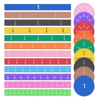 134Pcs Magnetic Fraction Tiles &amp; Fraction Circles -Math Manipulatives for Preschool Elementary Classroom Educational Kit