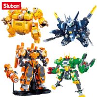 ของเล่นตัวต่อ หุ่นยนต์นักรบ Sluban City Mecha เสริมการเรียนรู้เด็ก DIY