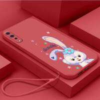 เคส Vivo S1 IQOO NEO เคสนิ่มใส่โทรศัพท์ซิลิโคนเหลวป้องกันเคสกันกระแทกมือถือเรียบเนียนเคสโทรศัพท์โทรศัพท์กระต่ายน่ารักพร้อมสายคล้อง