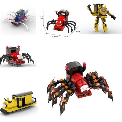 BuildMoc Choo-Choo Charles Building Blocks Set Horrors Game Spider Train Animal Figures Bricks Toys For Children Birthday Gifts