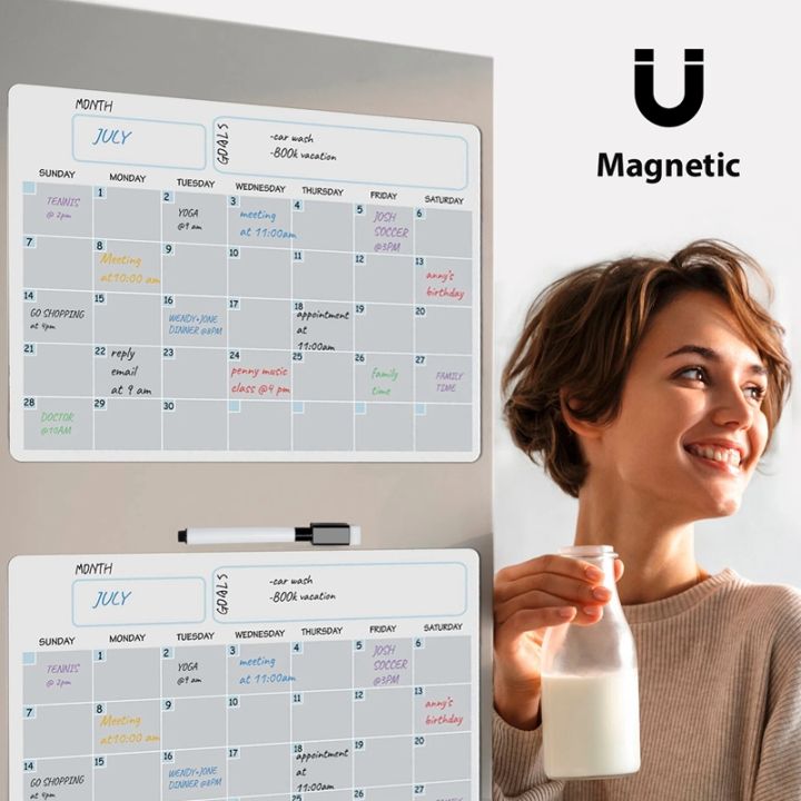 a3-magnetic-whiteboard-dry-erase-calendar-set-whiteboard-weekly-planner-for-refrigerator-fridge-kitchen-home-17x12-inch