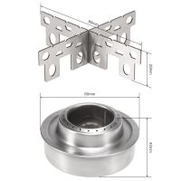 Lixada ตั้งแคมป์สแตนเลสสตีลกลางแจ้งขนาดเล็กเตาแอลกอฮอล์พร้อมครอสเตาวางแท่นชั้นรองตั้งแคมป์