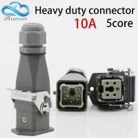 ☒ Heavy duty connector 5(4 1) 10A 250V HA-005-2 top-line hot channel air plug