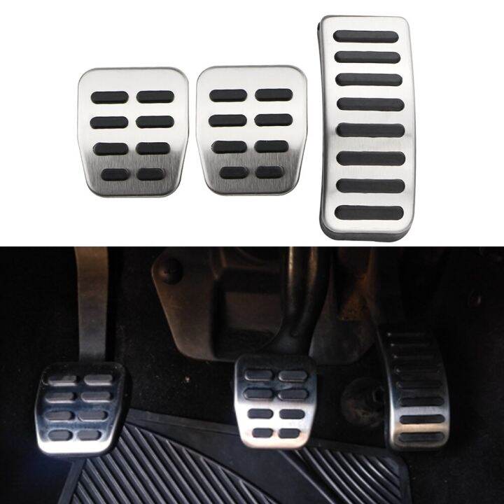 Stainless Steel Car Clutch Gas Brake Foot Pedal Cover Fit For VW Bora Golf MK3 MK4 Vento Lupo