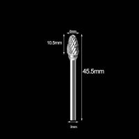 Zjcostol 6Mm ก้านคาร์ไบด์ทังก์สเตนมีดตัดหมุนบดบิตเสี้ยนเพชรคู่การขัดเงางานไม้ที่ขัดโรตารี่