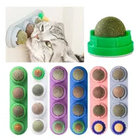 Catnip Ball for Cat Healthy Teeth Grinding Catnip Balls Cat Toys Teeth Cleaning Dental Chew Lick Cat Toy Mint Wall Cat Treats Toys