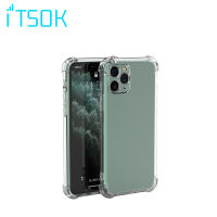 Transparent Shockproof Case for 13 12 Mini 11 Pro Max XS XR 6S 7 8 Plus Clear Anti-Knock Phone Shell Soft TPU Back Cover