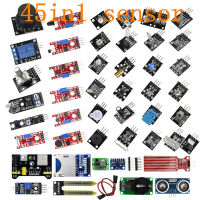 สำหรับ A Rduino 45 In 1เซ็นเซอร์โมดูลชุดเริ่มต้นดีกว่า37in1ชุดเซ็นเซอร์37 In 1เซ็นเซอร์ชุดกล่อง UNO R3 MEGA2560