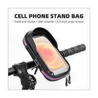 Waterproof Bike Phone Mount Bag Bike Phone Bag Bike Phone Mount Bag Motorcycle Handlebar Phone Holder Stand for Mobile Cell Phones