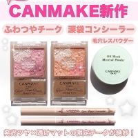 Japan Canmake summer limited petal blush B01 oil control loose powder C01 lying silkworm concealer pen