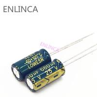 10pcs/lot Q01 25V 680UF Low ESR/Impedance high frequency aluminum electrolytic capacitor size 8*16 680UF25V 20%