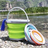 Collapsible Foldable Fishing Bucket Square Round Outdoor Travel Household Bath Bucket Silicone Kitchen Camp Bucket Hiking Picnic