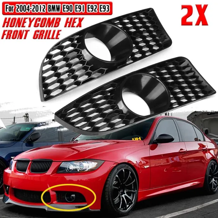 2x-car-front-grille-grill-lower-bumper-fog-light-cover-trim-for-bmw-e90-e91-e92-e93-2004-2012-m3-style