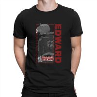 Edward Elric2 T-Shirts For Men Fullmetal Alchemist Anime Humor Cotton Tees Crew Neck Short Sleeve T Shirt Printing Tops