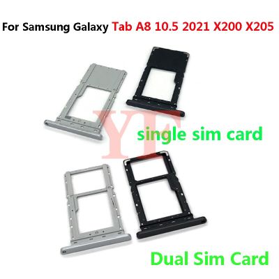 สําหรับ Samsung Galaxy Tab A8 10.5 2021 X200 X205 SM-X200 SM-X205 ถาดใส่ซิมการ์ดที่ใส่อะแดปเตอร์ซ็อกเก็ตอะไหล่ซ่อม