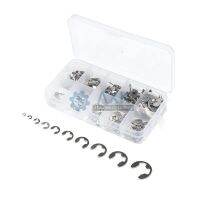 120/200 PCS 304 Stainless Steel Stainless Steel E Clip washer Assortment Kit Circlip retaining ring for shaft fastener M1.5~M10 Nails Screws  Fastener