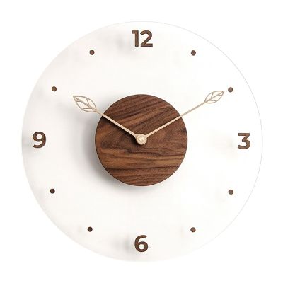 12 Inch Home Living Room Decoration Wood Wall Clock Modern Design Kitchen Creative Wall Watch Room Wall Decor Silent