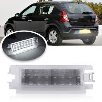 ไฟป้ายทะเบียน LED 1ชิ้นสำหรับ Dacia Logan I 04-12 Sandero I 08-12 Renault Clio II FaceLift 01-05ไฟท้ายรถยนต์ Dunzheng9084295