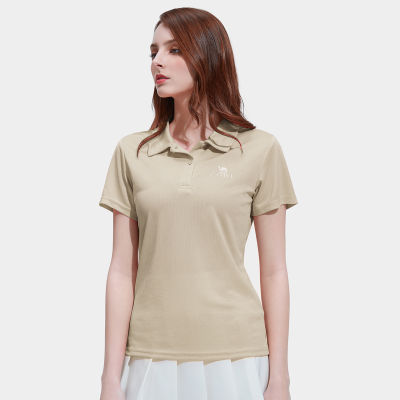 Cameljeans Womens T shirt Summer Wear Polo Shirt for Women Cool Ice Silk Quick-drying T-shirt Sports Short-sleeved Top