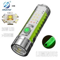 High Power LED Flashlights Camping Torch With White Red Blue Purple Side Light and Strong Magnets 30W LED Wick Lighting for 1500 Rechargeable  Flashli