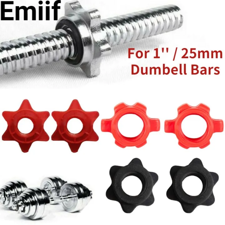 Emiif Barbell Bar Spin Lock Screw Dumbbell Bar Lock Collars เพาะกาย