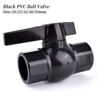 I.D 20~50mm Black PVC Ball Valve Garden Agriculture Irrigation System Drainage Tube Quick Valve Water Pipe Connector Fittings Watering Systems  Garden