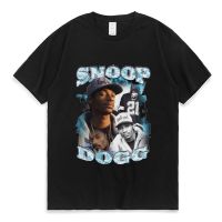 [Lanbo clothing] Snoop Dogg เสื้อยืดแนวฮิปฮอป Manga 90S เสื้อยืดวินเทจสีดำสำหรับผู้ชายผู้หญิงเสื้อยืดแฟชั่น100ฤดูLanbo clothing