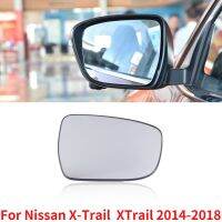 CAPQX สำหรับ Nissan X-Trail Xtrail 14-18กระจกมองหลังด้านหลังรถ Cermin Kaca เลนส์กระจกมองหลังด้านนอกที่มีระบบทำความร้อนหรือไม่