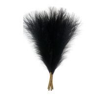 5Piece Faux Pampas Grass,18In/45Cm Pompous Grass Flower Arrangement for Boho Home (Grey)