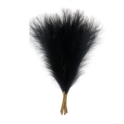 5PCS Faux Pampas Grass,18In/45Cm Pompous Grass Flower Arrangement for Boho Home (Grey)