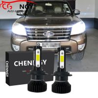 หลอดไฟหน้ารถยนต์ LED V4 6000K สีขาว แบบเปลี่ยน สําหรับ Ford Everest 2002-2010 (1 คู่)