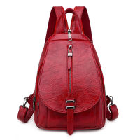 Vintage Women Backpack for Ladies Travel Back Bag Chest Shoulder Bag Good Quality Oil Wax PU Leather Female Backbag Mochila