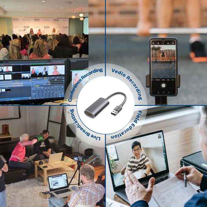 USB2.0 Audio Video Capture Card USB to Compatible 4K 60HZ Game Live