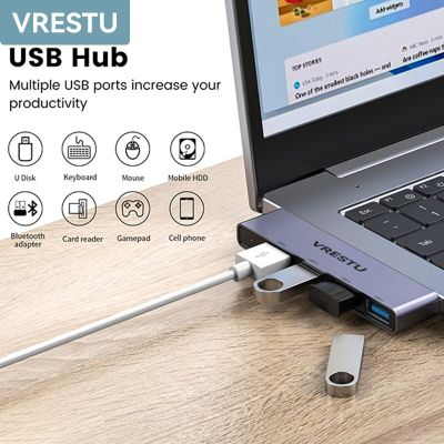 4 in 1 USB HUB Dock 3.0 5Gbps High Speed 4 Port OTG Adapter for PC Macbook Lenovo Computer Accessories Expansion Docking Station USB Hubs