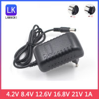 DC 4.2V 8.4V 12.6V 16.8 V 21V 1A ADAPTER แหล่งจ่ายไฟ4.2 8.4 12.6 16.8 V โวลต์สำหรับ1S 2S 3S 4S 18650