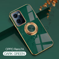 เคสสำหรับ OPPO Reno 7A 5G สุดหรูเคลือบแม่เหล็กพร้อมห่วงจับกันกระแทกป้องกันทุกสัดส่วนฝาครอบโทรศัพท์