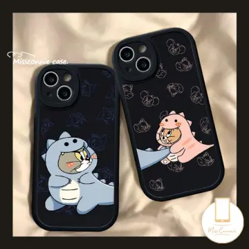 Couple Matching Cute Dinosaur Phone Case For iphone 14 11 12 13 Pro Max XR  7 8 +