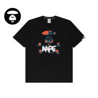 prevalent คุณภาพสูงเดิมชุดว่ายน้ำ Aape Bape ความคมชัด Camouflage X-BONE พิมพ์แขนสั้นเสื้อยืด Hip-Hop แนวโน้มเสื้อยืดผ้าฝ้าย Unisex