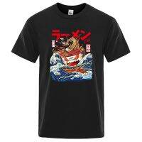 Funny Great Ramen Off Kanagawa Mens T Shirts 100 Cotton Tshirt Hop Loose Men Tee Gildan