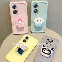 INS เคส Phone Case OPPO A38 A58 A78 A98 A77s A57 A17 A17k Reno8 7 NFC 4G 5G เคสโทรศัพท์ แฟชั่นเรียบง่ายหวานใหม่ป้องกันการตกเลนส์กับสัตว์น่ารักตัวยึดกระจก2023