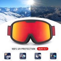 Clarity Improved Mountaineering Ski Goggles for Men Women Anti Fog UV Protection Snow Goggles Double-layer Anti Fog and Wind