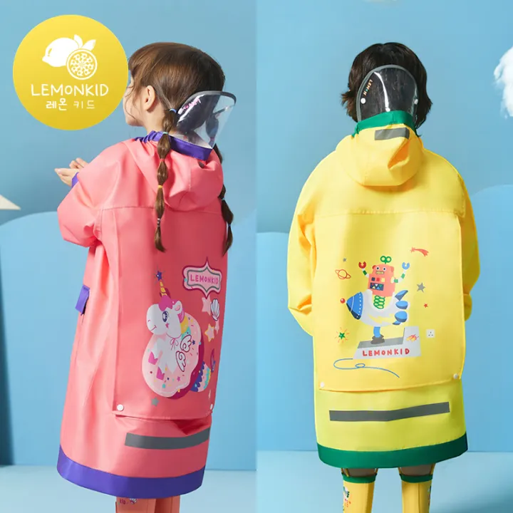 Lemonkid New Children's Raincoat Boys And Girls Raincoat Full Body